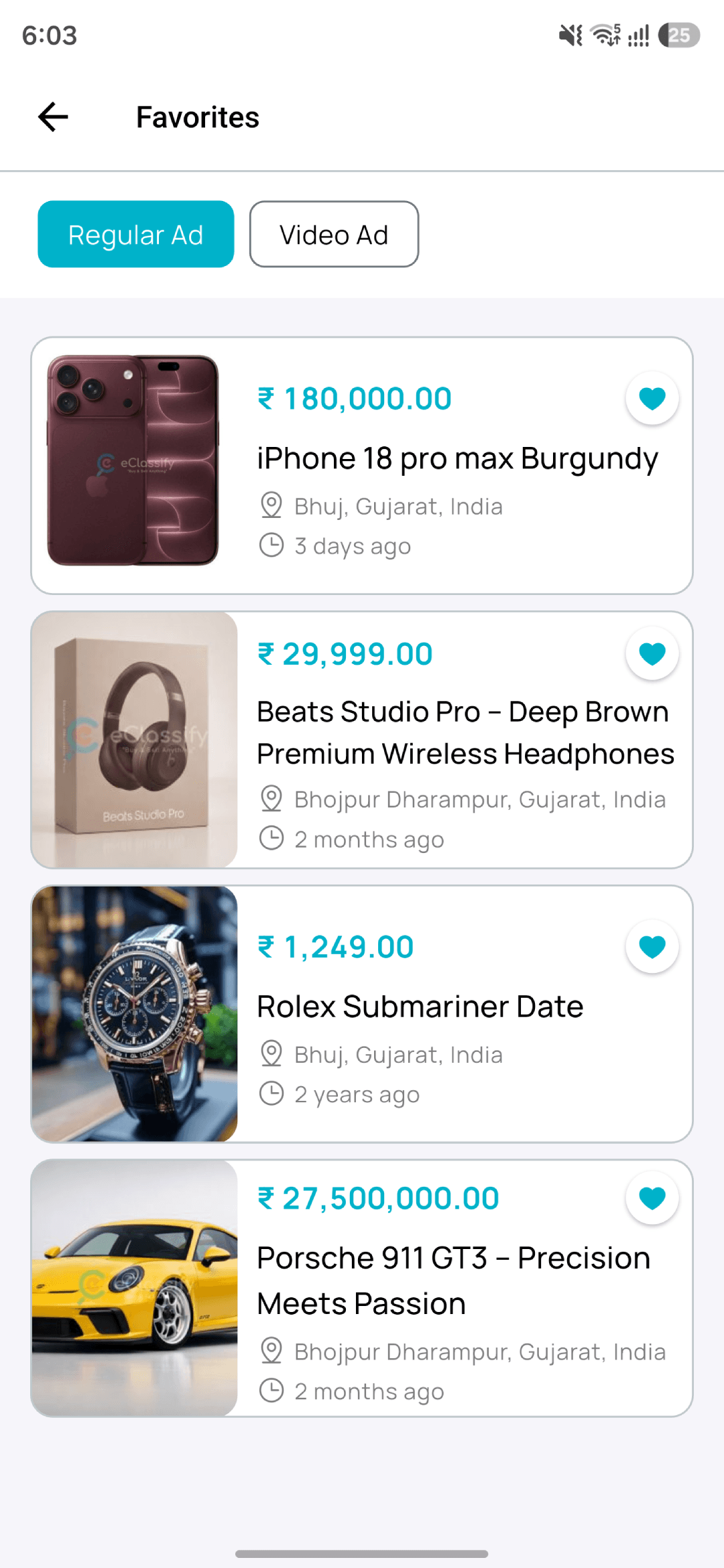 Favorites: Save listings and get back to them any time.